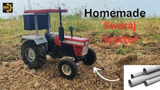 Homemade Swaraj 855 tractor with PVC [upl. by Awra]