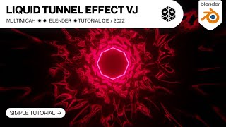 Liquid Tunnel Effect VJ Loop  Blender 30 Tutorial [upl. by Crosby]