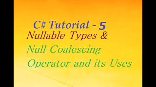 Nullable Types amp Null Coalescing  Operators in CNet Explained in Hindi [upl. by Anirtac]