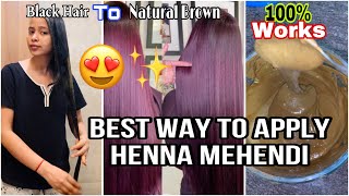 How I Apply Henna Pack For Natural Burgundy Colour😍 ✨ hennapack hairpackyoutubeSupriyaSingh17 [upl. by Oirramaj]