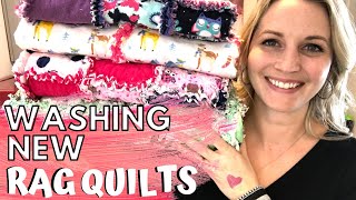 HOW TO WASH A RAG QUILT FOR THE FIRST TIME Top Rag Quilt Tip Sewing for Beginners [upl. by Ratna519]