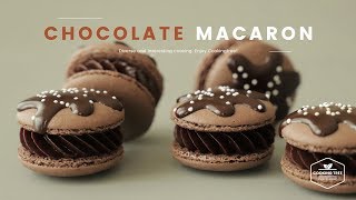 초콜릿 마카롱 만들기ฅ́˘ฅ̀  Chocolate Macaron Recipe  チョコレートマカロン  Cooking ASMR [upl. by Egnalos225]