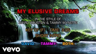 David Houston amp Tammy Wynette  My Elusive Dreams Karaoke [upl. by Aelram902]