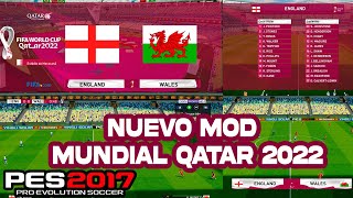 NUEVO MARCADOR Y MOD DEL MUNDIAL QATAR 2022 SMOKE PATCH Y PROFESSIONAL PATCH PES 2017 A PES 2023😍 [upl. by Sanjiv]