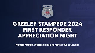 Greeley Officer Performs National Anthem at 2024 Greeley Stampede First Responder Appreciation Night [upl. by Suchta790]