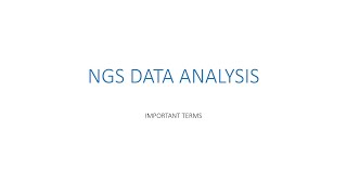 NGS DATA ANALYSIS [upl. by Nine]