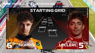 F1 2024 Official Starting Grid [upl. by Kalmick]