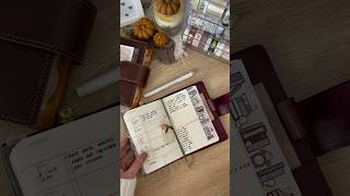 Moleskine pocket weekly planning🤎 plannercover plannercommunity leather journaling [upl. by Aicilev]