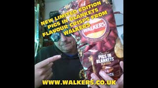 walkers crisps pig in blankets flavour review [upl. by Enelec]