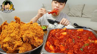 ASMR MUKBANG 직접 만든 매운 닭발 떡볶이 푸딩계란찜 닭껍질튀김 먹방 amp 레시피 FRIED CHICKEN AND Dakbal Tteokbokki EATING SOUND [upl. by Ademla]