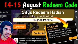 FREE FIRE REDEEM CODE 15 AUGUST 2024  HOW TO USE REDEEM CODE IN FREE FIRE  HOW TO REDEEM AUG TODAY [upl. by Bonis]