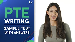 PTE Writing  PTE Sample Test with Answers [upl. by Tullius]