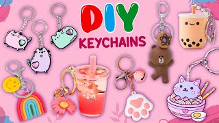 8 AMAZING DIY KEYCHAINS  Easy Crafts for Girls  How To Make Cute Key chains  Viral Tiktok Crafts [upl. by Beauchamp660]