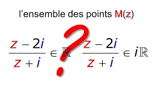 EXERCICE SUR LES NOMBRES COMPLEXES ensembles des points [upl. by Haonam]