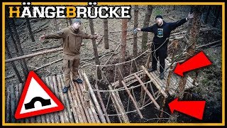 Bushcraft Camp S04E19 Die Hängebrücke  Lagerbau Outdoor Super Shelter [upl. by Weide]