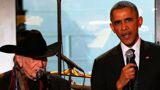 President sings along with Willie Nelson [upl. by Doowron]