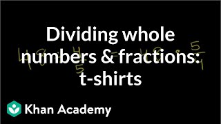 Dividing whole numbers and fractions tshirts  Fractions  PreAlgebra  Khan Academy [upl. by Berg767]