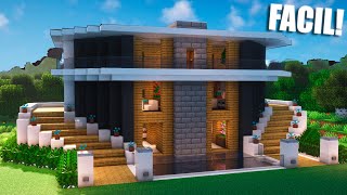 ✔ Como hacer una CASA MODERNA PERFECTA en Minecraft para Survival [upl. by Devinne970]