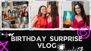 Helly Shah gave birthday surprise to Tanya Sharma Sharma Sisters  Tanya Sharma  Krittika M Sharma [upl. by Ueihttam17]