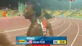 Allyson Felix wins the 100m [upl. by Fianna197]