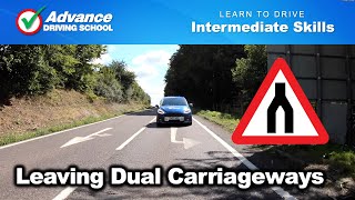 Leaving Dual Carriageways  Learn to drive Intermediate skills [upl. by Nitaj312]