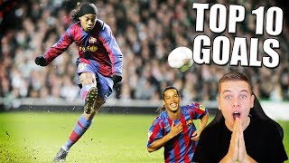 TOP 10 GOALS VAN RONALDINHO VOETBAL NEDERLANDS [upl. by Ainek]