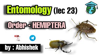 Order  HEMIPTERA part 1 lec 23 • Go For Agriculture Education icar bhu ibps [upl. by Donnelly978]