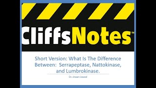 What Is The Difference Between Serrapeptase Nattokinase and Lumbrokinase Short Version [upl. by Vallery]