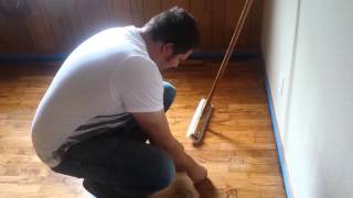 How to coat with dura seal hardwood floor finish [upl. by Atteynot]