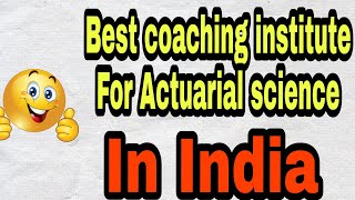 Coaching institute for actuarial science in india  in delhi   fee structure  in hindi [upl. by Octavus]