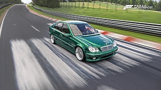 Mercedes C32 AMG The Ultimate Sleeper at Nürburgring [upl. by Zerk]