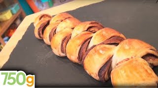 Recette de Brioche roulée inversée au chocolat  750g [upl. by Afrikah]