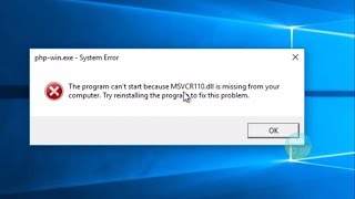 How to Fix Error MSVLR110 dll System Error The program cant start because [upl. by Rehpretsirhc]