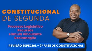 Revisão  Temas Importantes Processo legislativo Súmulas Recursos e Reclamação  OAB 2º Fase [upl. by Giacobo45]