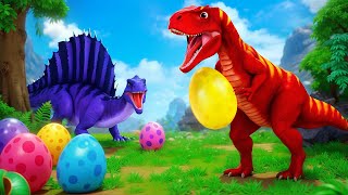 Trex Dinosaur Egg Heist Adventure Funny Dinosaurs Comedy Cartoons  Jurassic World [upl. by Euqinoj]