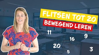 Getallen tot 20 herkennen  flitsen  groep 1 2 3 I Bewegend leren I De Fitste School [upl. by Patrice735]