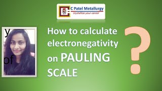 Calculation of electronegativity of atom on pauling scale [upl. by Eilegna655]