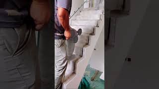 Tempered glass handrail installation Good tools and machinery make work easy [upl. by Home830]