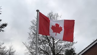 The New Maple Leaf Canada Canadian Flag Flying 🇨🇦 [upl. by Malan166]