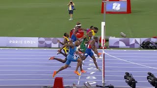 Noah Lyles 100m Final Olympic Highlights Noah Lyles 979 Gold Medal Kishane Thompson Olympic 2024 [upl. by Sedicla]