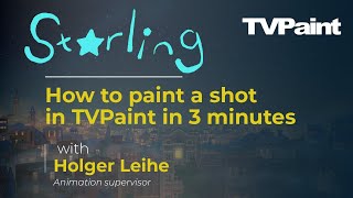 Starling short  How to paint a shot in TVPaint in 3 min [upl. by Yager]