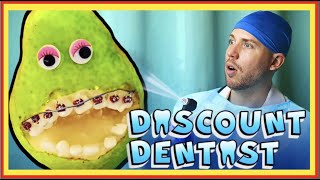 Fruit Surgery  Braces on a Pear 🍐🦷Discount Dentist Ep 4 Shorts [upl. by Ahsai]