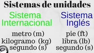 Sistemas de unidades conversiones [upl. by Edithe]