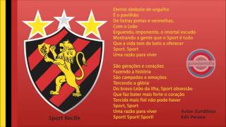 Hino do Sport Club do Recife  PE   Oficial [upl. by Adnaloj823]