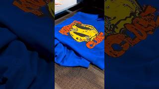 Screen printing my brands hoodies🔥💙 screenprinting korruptedcloset diy shorts [upl. by Neram]