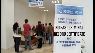 NO PAST CRIMINAL RECORD CERTIFICATE FOR THE US CONSULATE IN CD JUAREZ 2019 ENGLISH [upl. by Thirzia602]