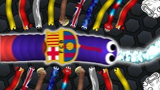 Slitherio Gusano de Barcelona Demuestra sus Jugadas [upl. by Eltsyrhc463]