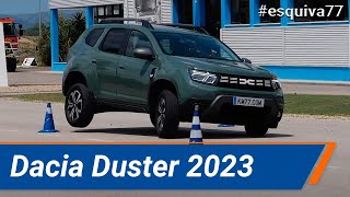 Dacia Duster 2023  Maniobra de esquiva moose test y eslalon  km77com [upl. by Bowyer684]