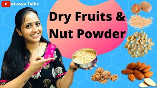 Lasya Talks  Dry Fruits Powder For Babies  Protein Powder  Weight Gain Recipe for Babies [upl. by Llyrat398]