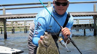 St Augustine Inshore Fishing for Florida Flounder [upl. by Joyann]